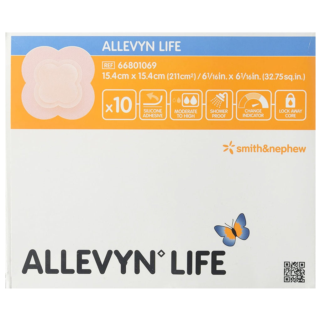 Allevyn Life Silicone Foam Dressing, 6 x 6 Inch Quadrilobe – eMedical Kits