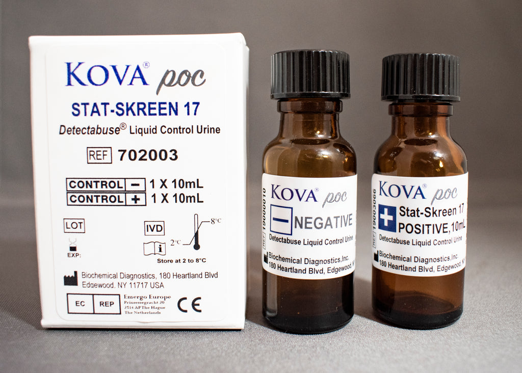 CONTROL, STAT-SKREEN POSITIVE & NEGATIVE 17DRUG 2X10ML – eMedical Kits