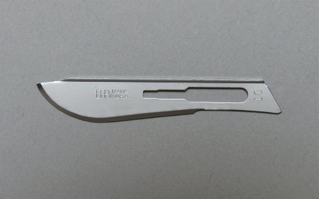 Surgical Blade Bard-Parker® Rib-Back® Carbon Steel No. 10 Sterile Disposable Individually Wrapped