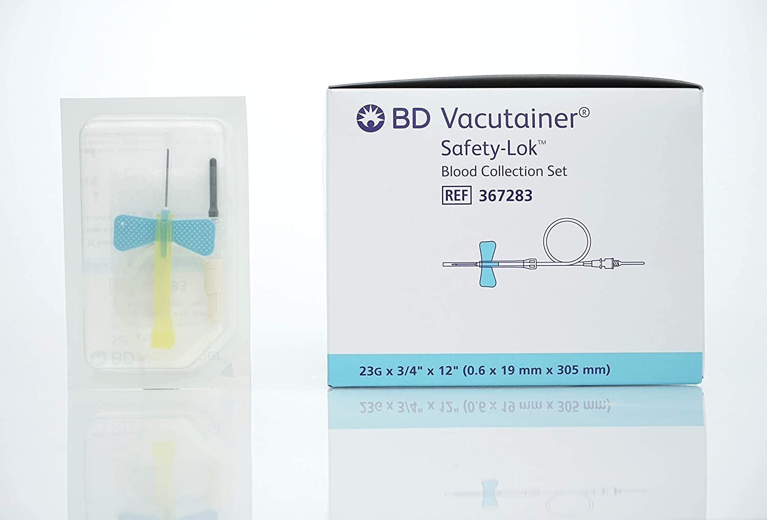 BD Vacutainer® Safety-Lok™ Blood Collection Set with Luer Adapter, 23G ...
