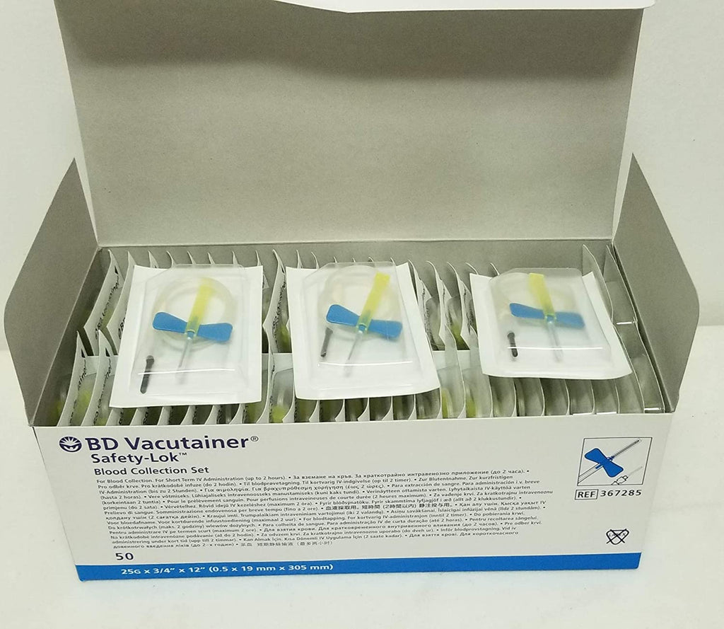BD Vacutainer 367285 Vacutainer Safety-Lok Blood Collection Set, 25G x ...