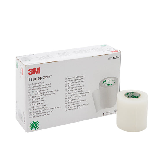 3M™ 1527-2 Transpore™ Porous Plastic Medical Tape 1 Inch X 10 Yard Transparent Non-Sterile