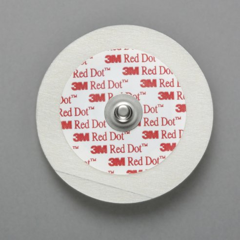 3M 2248-50 ECG Snap Electrode 3M™ Red Dot™ Monitoring Non-Radiolucent Tape Backing, Case of 1000