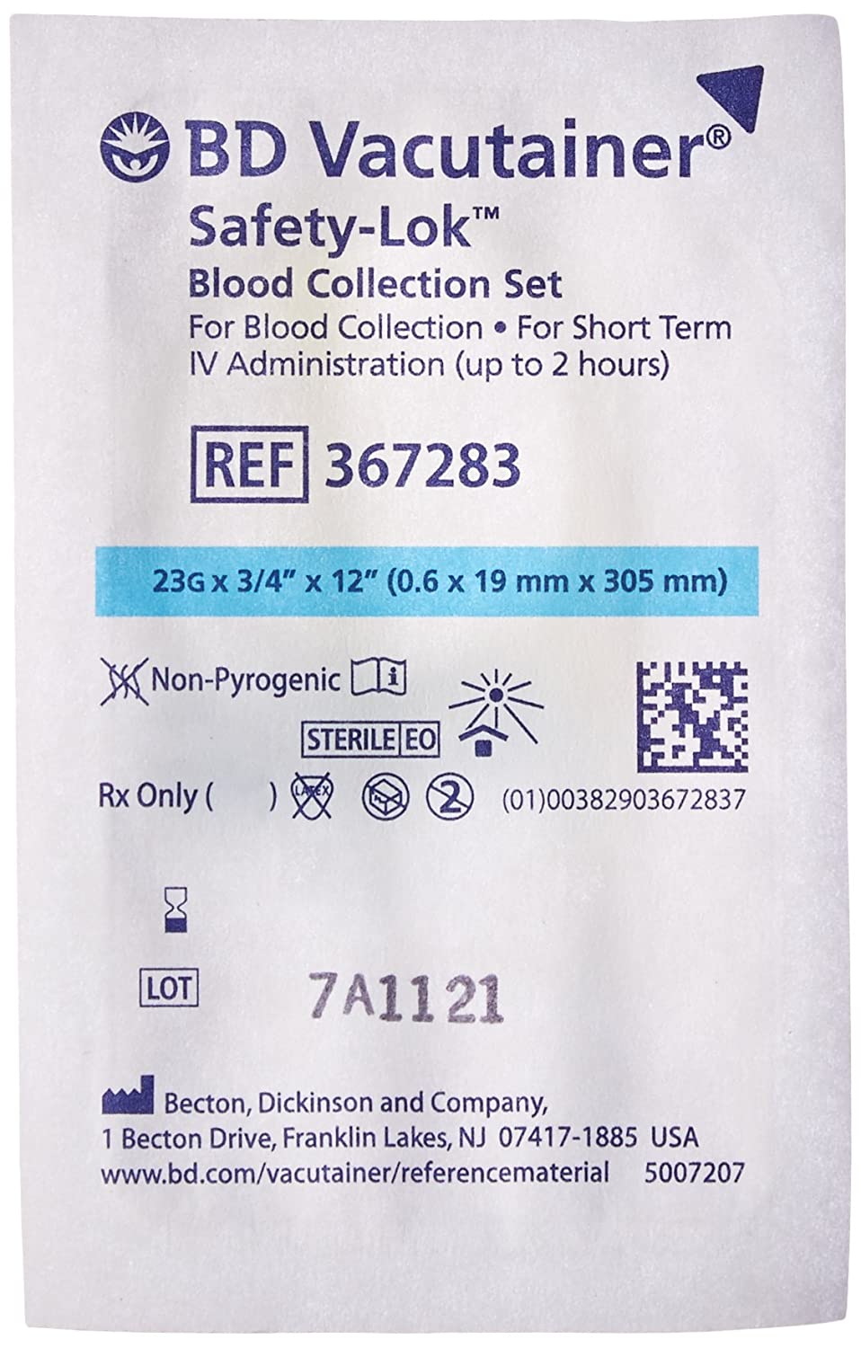 BD Vacutainer® Safety-Lok™ Blood Collection Set with Luer Adapter