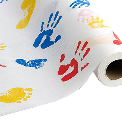Tiny Tracks™ Crepe Table Paper, 21 Inch x 125 Foot, White