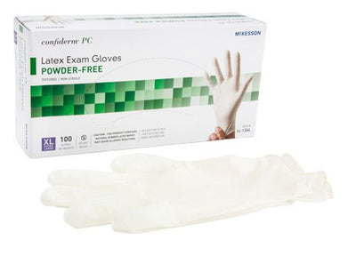 McKesson Confiderm® Latex Exam Glove, Extra Large, Ivory