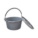 McKesson Commode Bucket With Metal Handle And Cover, 7.5 Quart, Gray