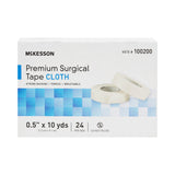 McKesson Silk-Like Cloth Medical Tape, 1/2 Inch x 10 Yard, White