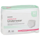 McKesson Super Plus Underwear, Adult Unisex, Medium, Disposable, Latex-Free