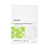 McKesson Silicone Wound Contact Layer Dressing, 4 x 7-2/5 Inch