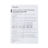 McKesson Silicone Adhesive with Border Silicone Foam Dressing, 4 x 4 Inch